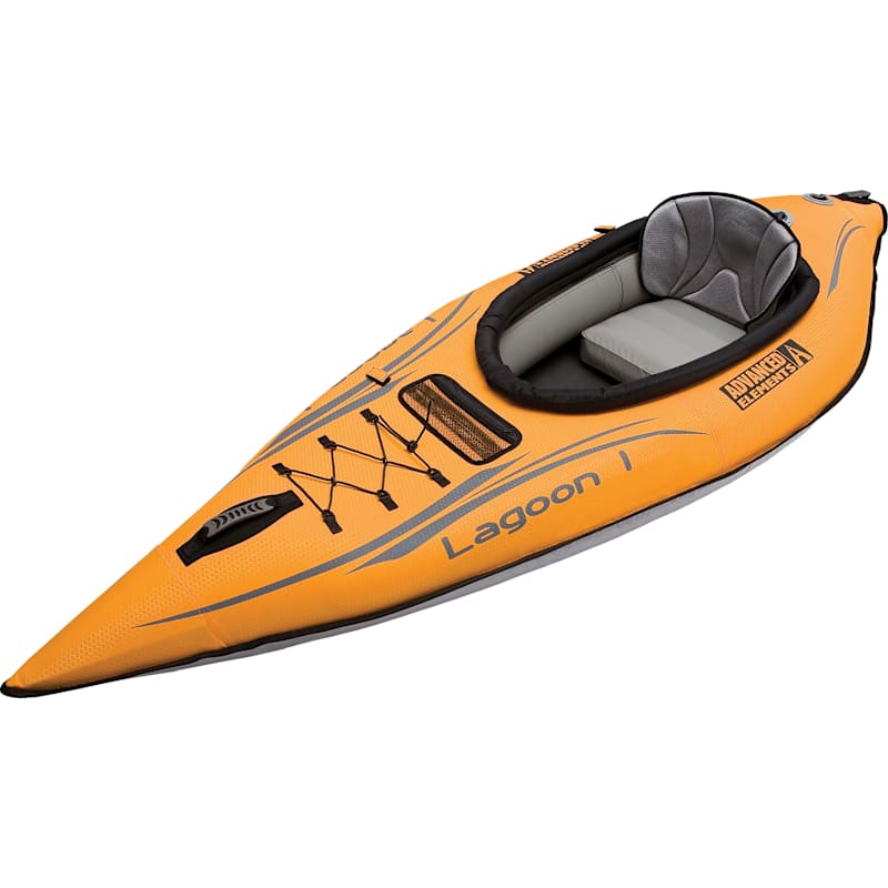 Advanced Elements Lagoon1 Inflatable Kayak in Orange with Pump