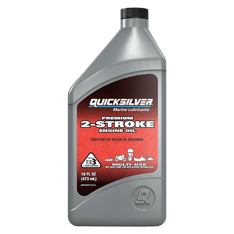 Quicksilver Premium 2-Stroke Engine Oil for Outboards, PWC, Snowmobiles, and Motorcycles