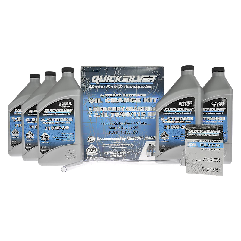 Quicksilver Oil Change Kit 10W-30 for Mercury 75-115hp Engines