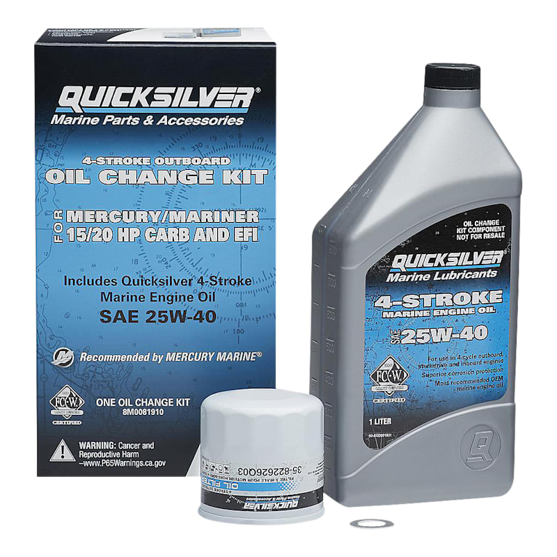 Quicksilver Oil Change Kit for Mercury 15-20hp Engines