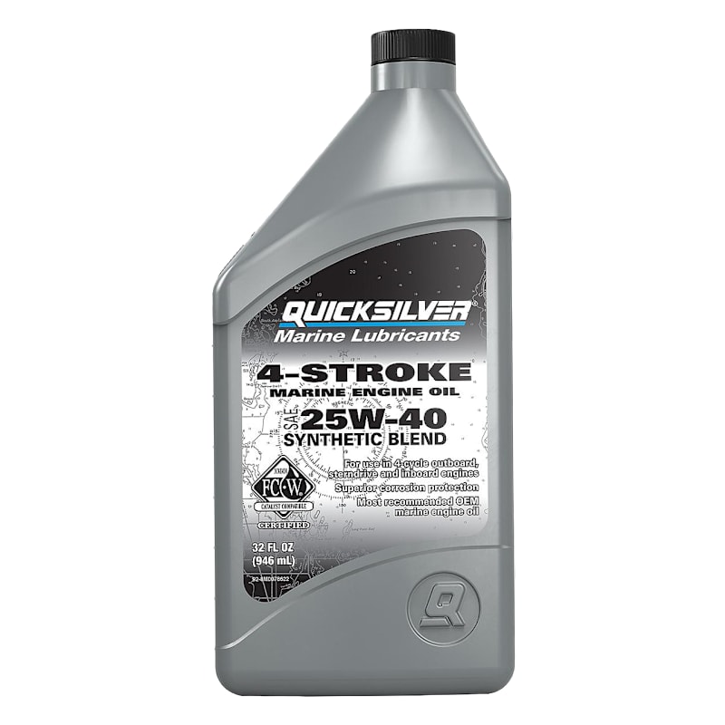 Quicksilver SAE 25W-40 Synthetic Blend 4-Stroke Marine Engine Oil
