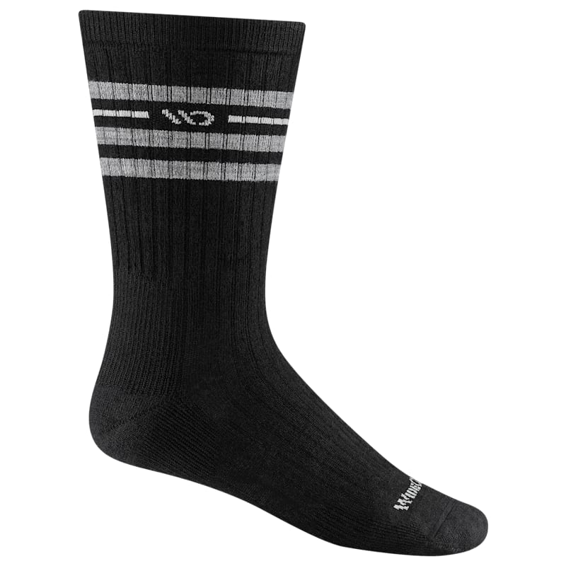 Darn Tough Wide Open Merino Wool Vintage Stripe Cushioned Crew Socks for Men