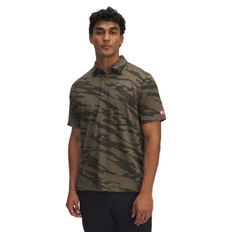 Under Armour Printed Freedom Short-Sleeve Polo Shirt for Men