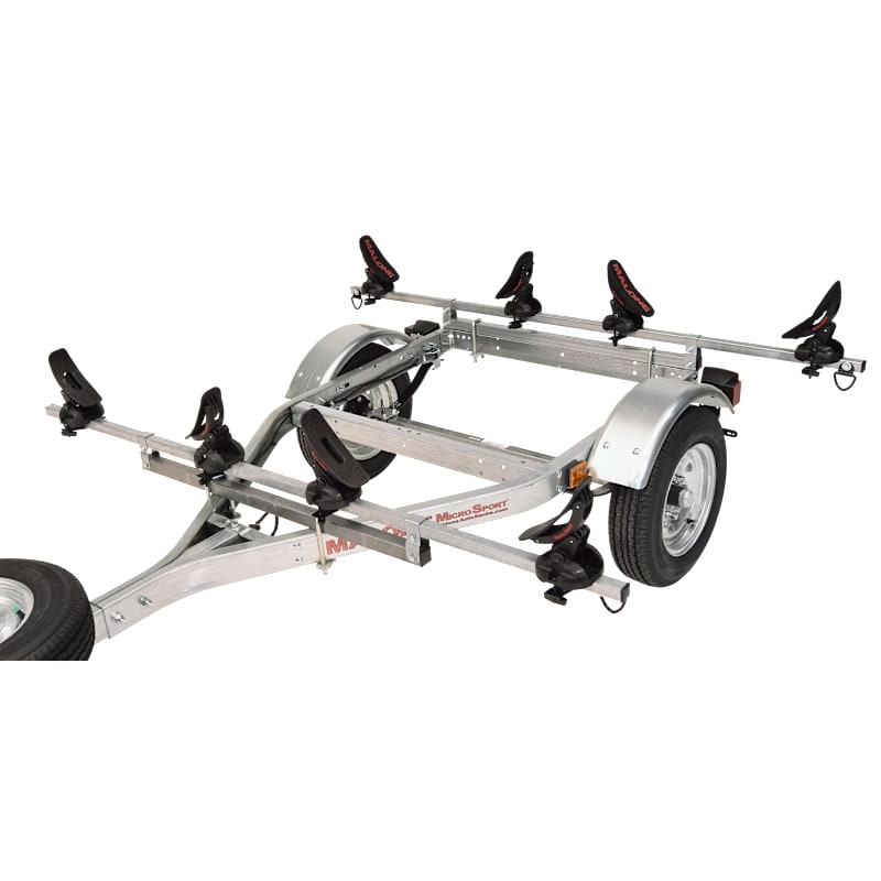 Malone MicroSport LowBed 2-Kayak SaddleUp Trailer Package