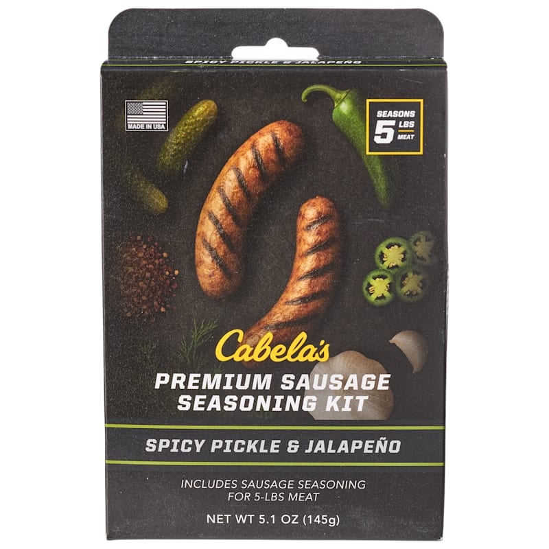 Cabela's Spicy Pickle and Jalapeno Premium Sausage Seasoning Kit