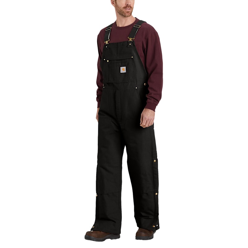 Carhartt Loose Fit Firm Duck Insulated Bib Overalls for Men