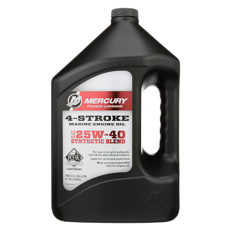 Mercury Marine 4-Stroke 25W40 Synthetic Blend Marine Engine Oil