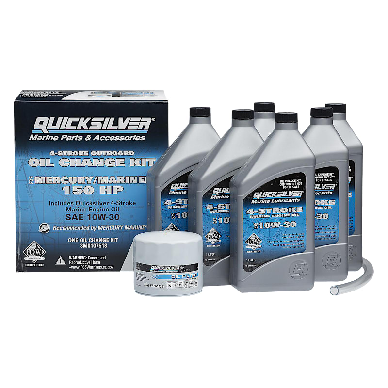 Quicksilver Oil Change Kit 10W-30 for Mercury 150hp Engines