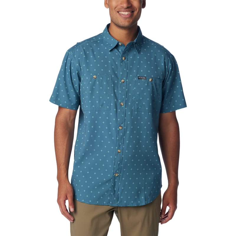 Columbia Utilizer Printed Woven Button-Down Short-Sleeve Shirt for Men