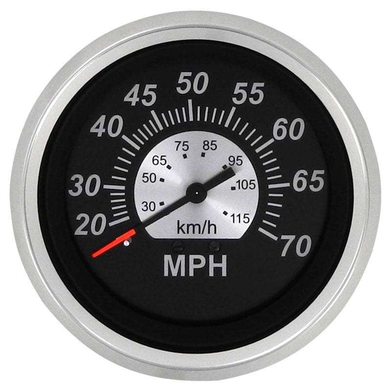 Sierra Black Sterling Speedometer Gauge