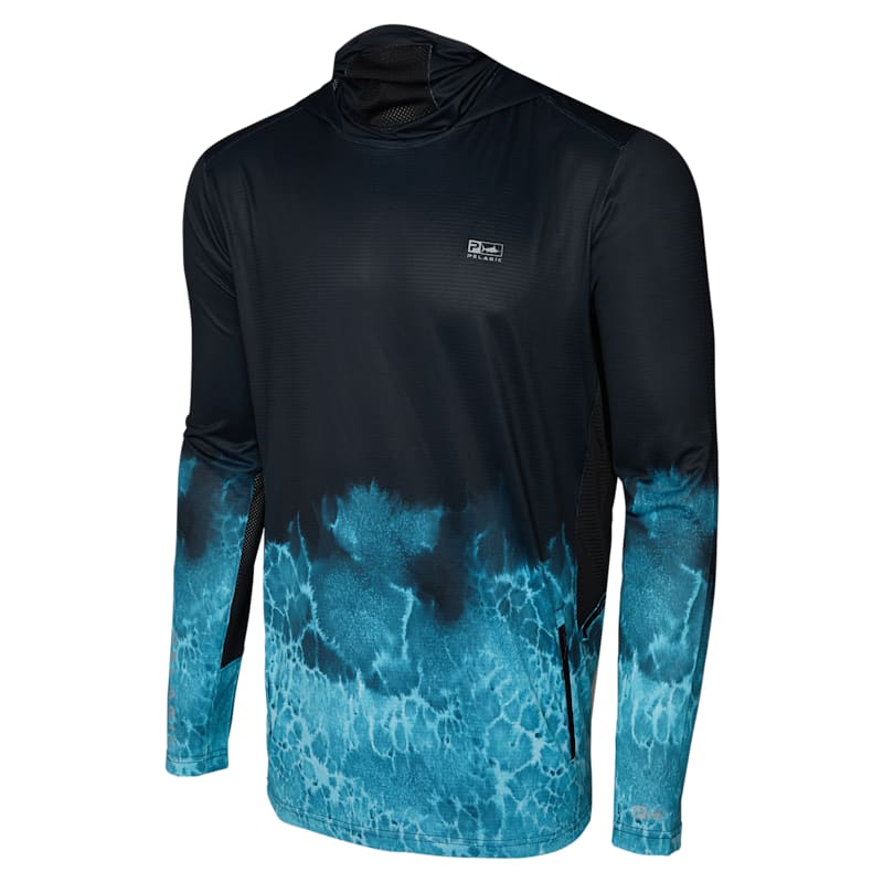 Pelagic Exo-Tech Prop Wash Hooded Long-Sleeve Fishing Shirt for Men