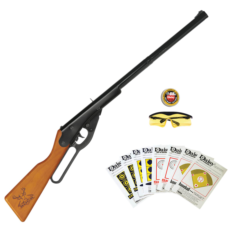 Daisy Buck Air Rifle Kit with BBs, Safety Glasses, and Targets