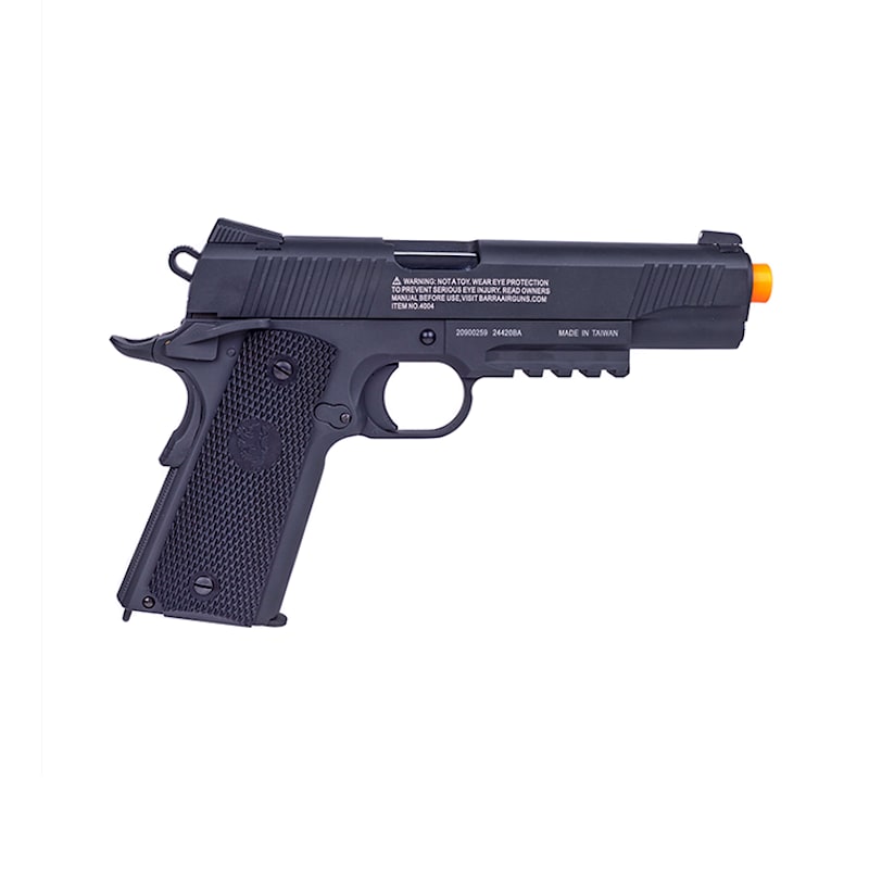 Barra Airguns 1911 CO2 Blowback Airsoft Pistol with Orange Tip