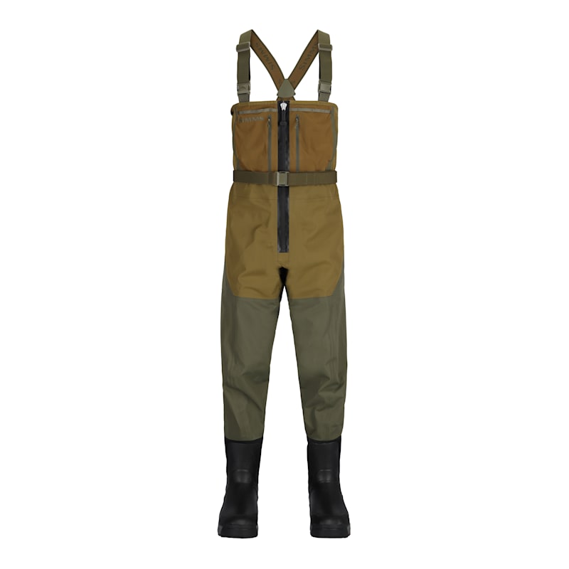 Simms Freestone Z Front Zip Boot-Foot Chest Waders for Men
