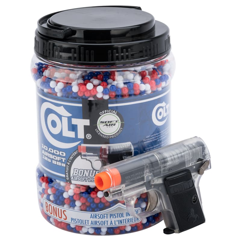 Colt Airsoft Ammo with Spring Powered Airsoft Pistol Bundle