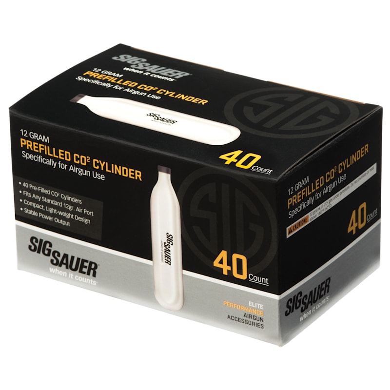 SIG SAUER 12-Gram Prefilled CO2 Cylinders for Air Guns