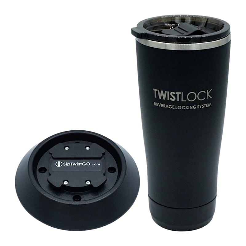 TwistLock Beverage Locking System Flat Mount and Tumbler Combo Pack