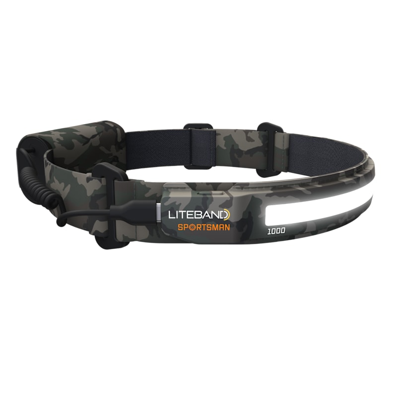 Liteband Sportman Pro 1000 Wide Beam LED Rechargeable Headlamp with Night Mode
