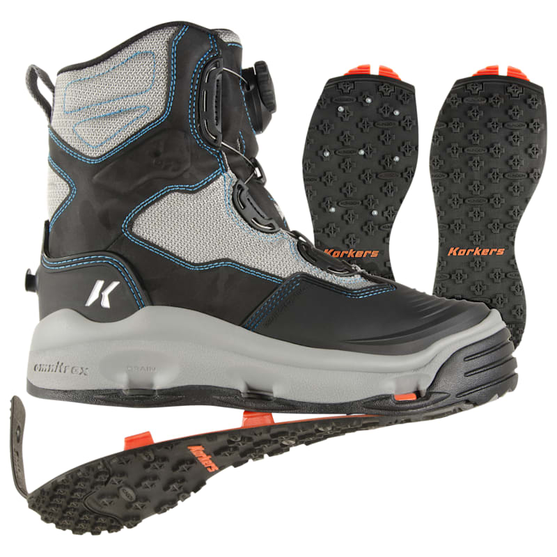Korkers DarkHorse Kling-On Sticky/Studded Kling-On Sole Wading Boots for Women