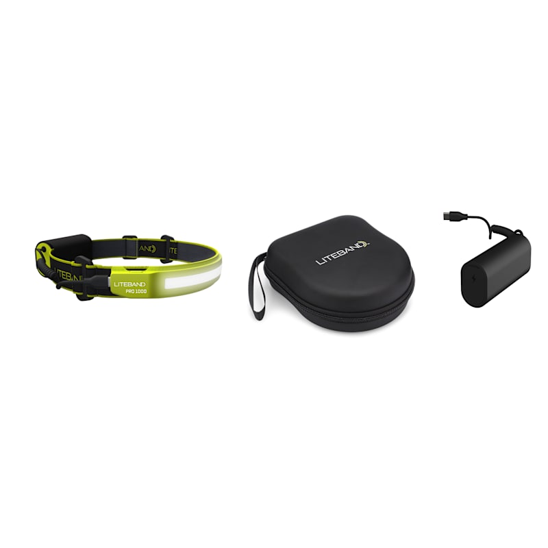 Liteband PRO Series 1000CF LED Rechargeable Headband Hi Vis Bundle 1
