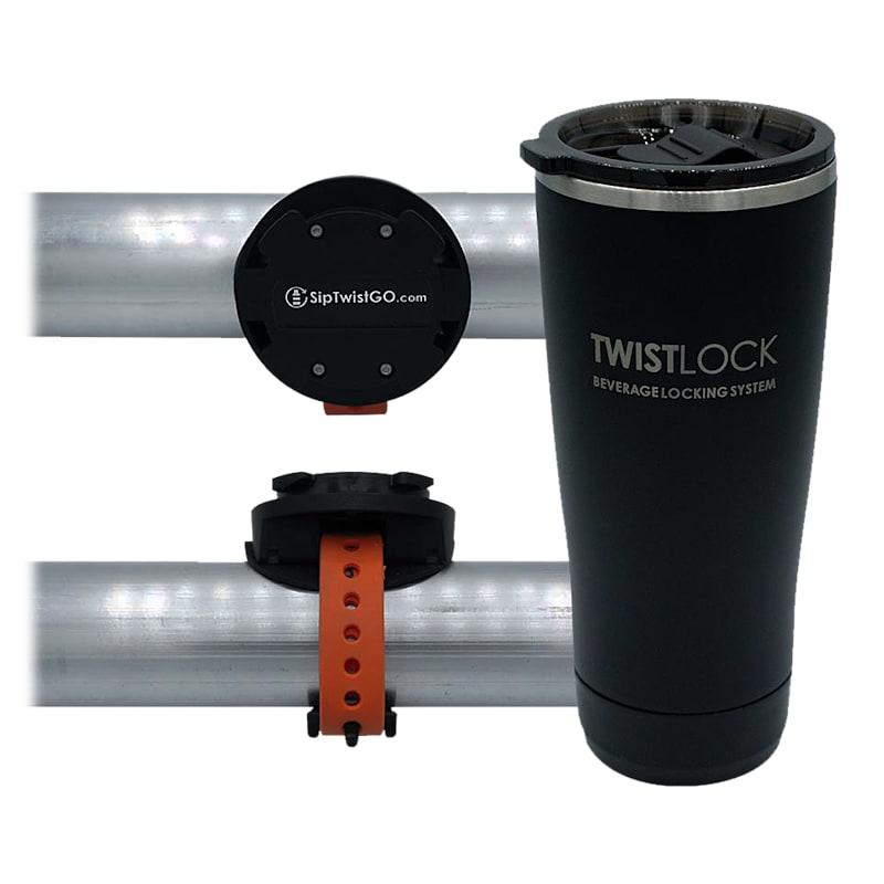 TwistLock Beverage Locking System Bar Mount Cup Holder and Tumbler Combo Pack