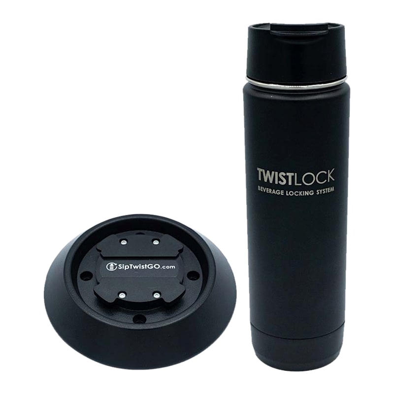 TwistLock Beverage Locking System Flat Mount and Canteen Combo Pack