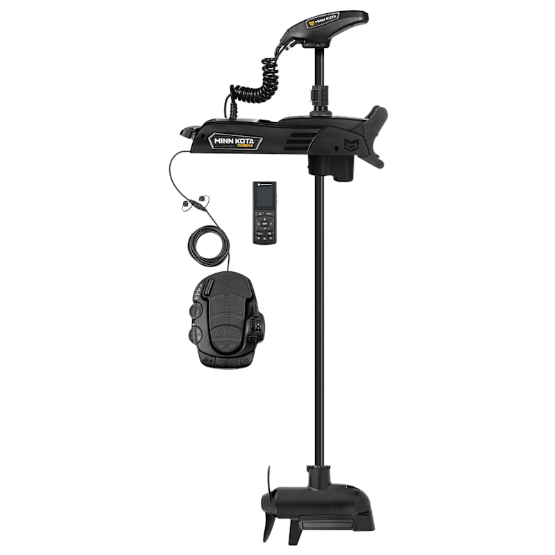 Minn Kota Terrova Quest-Series Bow-Mount Trolling Motor with MEGA Side Imaging, Foot Pedal, and Wireless Remote