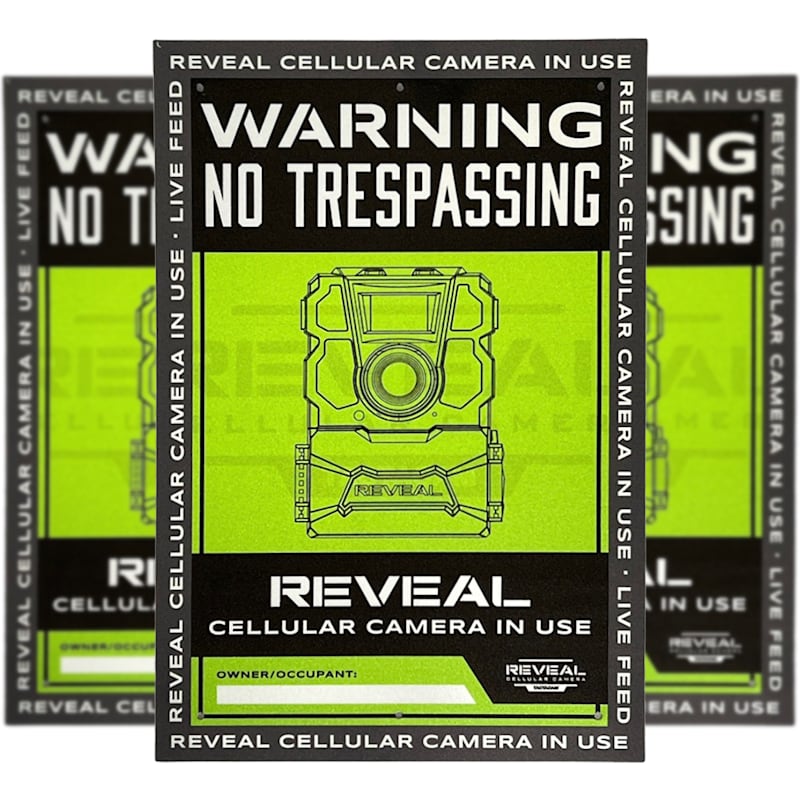 Tactacam Reveal No Trespassing Sign 3-Pack