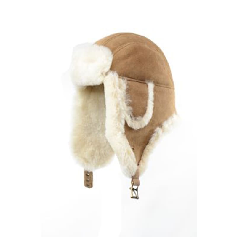 Crown Cap Jones Double-Faced Shearling Aviator Cap for Men