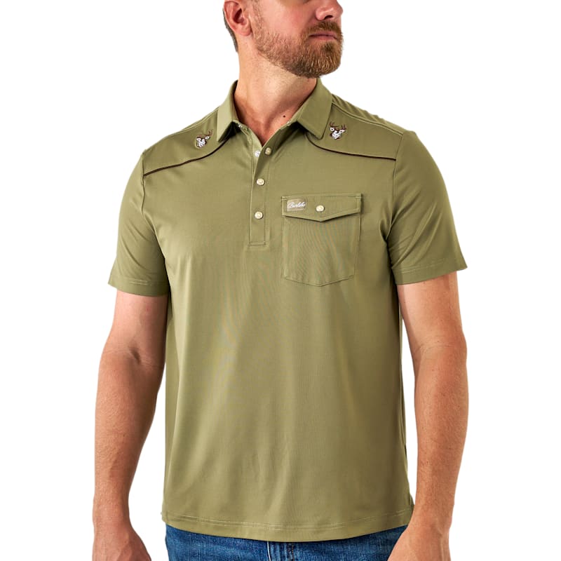 Burlebo Pearl Snap Performance Whitetail Deer Polo