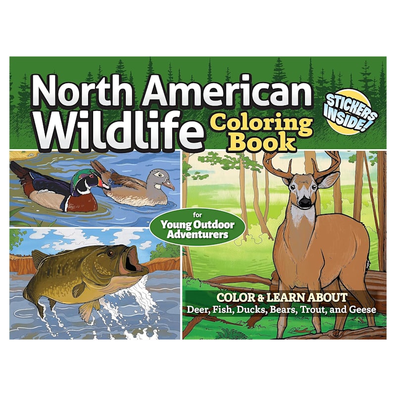 North American Wildlife Coloring Book for Kids