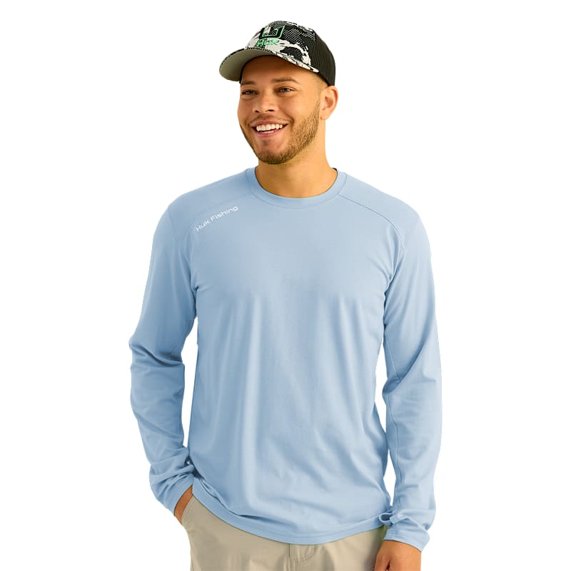 Huk Breakwater Crew-Neck Long-Sleeve Shirt for Men
