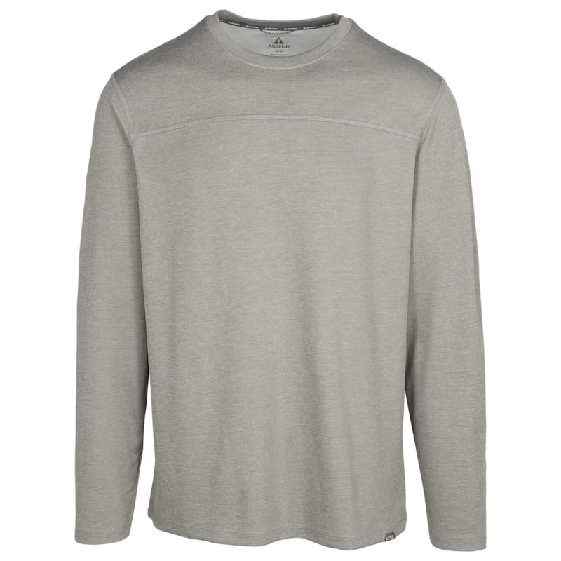 Ascend 3D Cool Knit Crew-Neck Long-Sleeve Shirt
