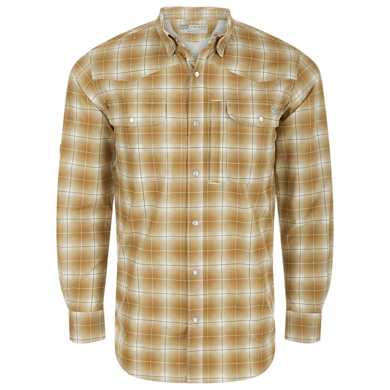 Drake Cinco Ranch Western Fall Plaid Long-Sleeve Shirt