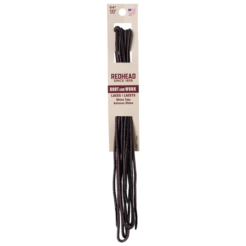 RedHead 54" Black/Brown Boot and Work Laces