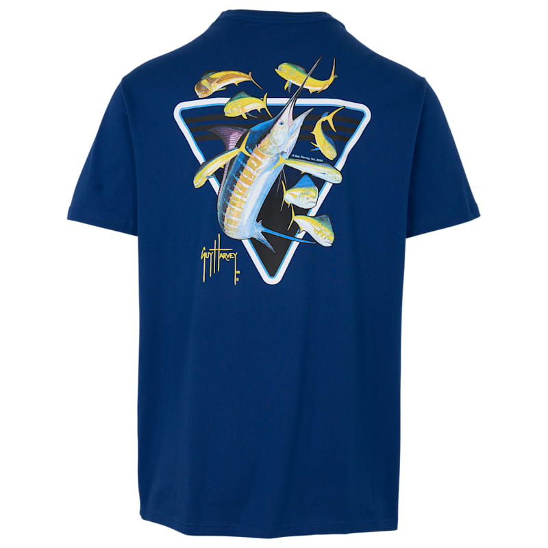 Guy Harvey Tri Marlin Dorado Short-Sleeve Pocket T-Shirt
