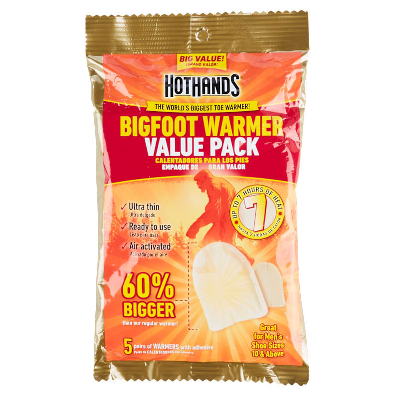 HotHands Bigfoot Adhesive Toe Warmer Value Pack