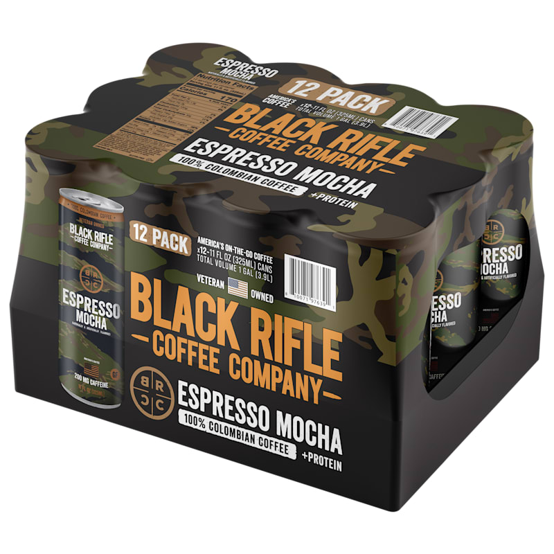 Black Rifle Coffee Company Ready to Drink Club Wrap Mocha Canned Drink 12-Pack