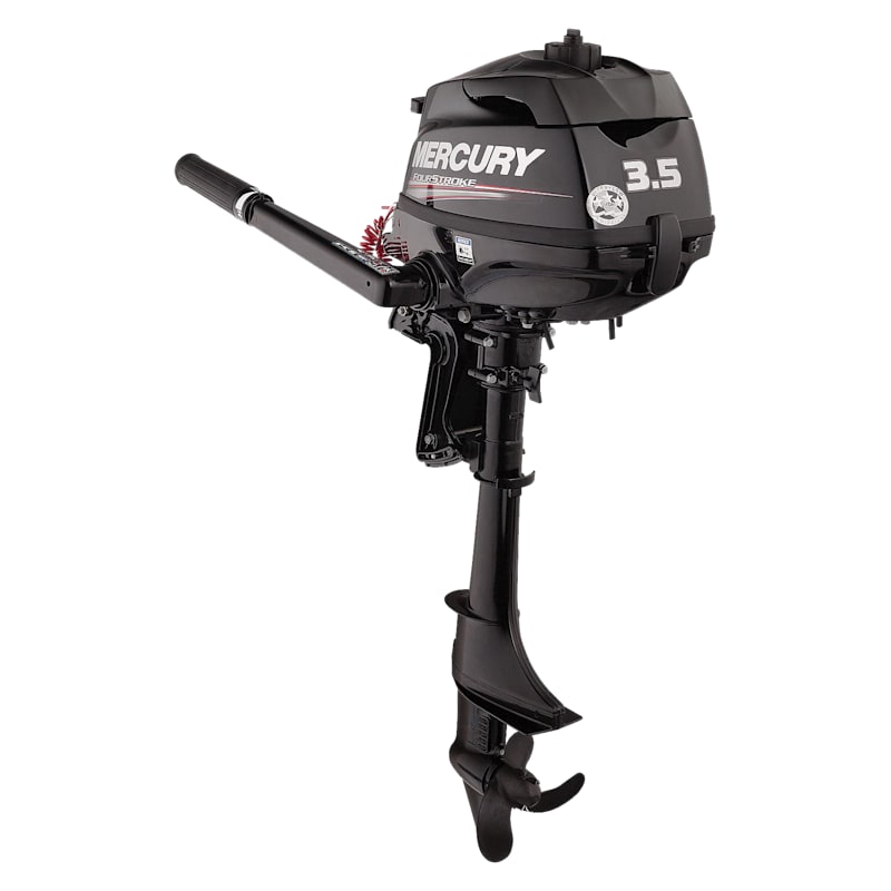 Mercury 3.5hp Tiller FourStroke Outboard Motor 20'' Shaft, Manual Tilt/Trim, Manual Start