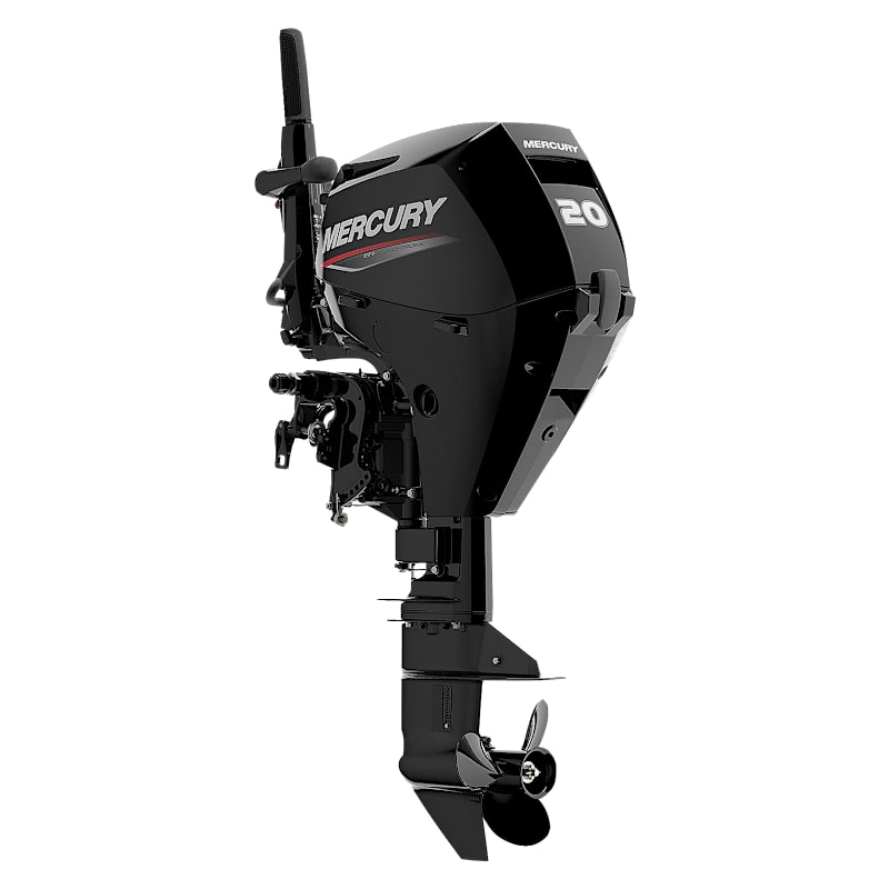 Mercury 20hp EFI Tiller FourStroke Outboard Motor 20'' Shaft, Manual Tilt/Trim, Electric Start/Manual Backup