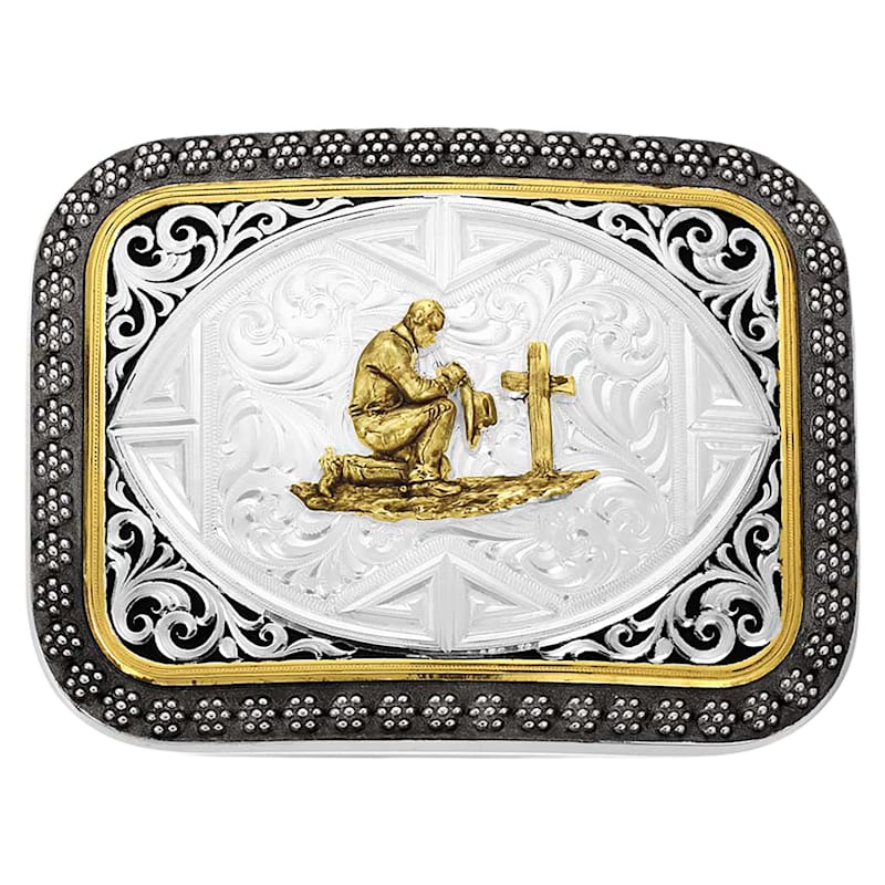 Montana Silversmiths Desert Sky Praying Cowboy Belt Buckle