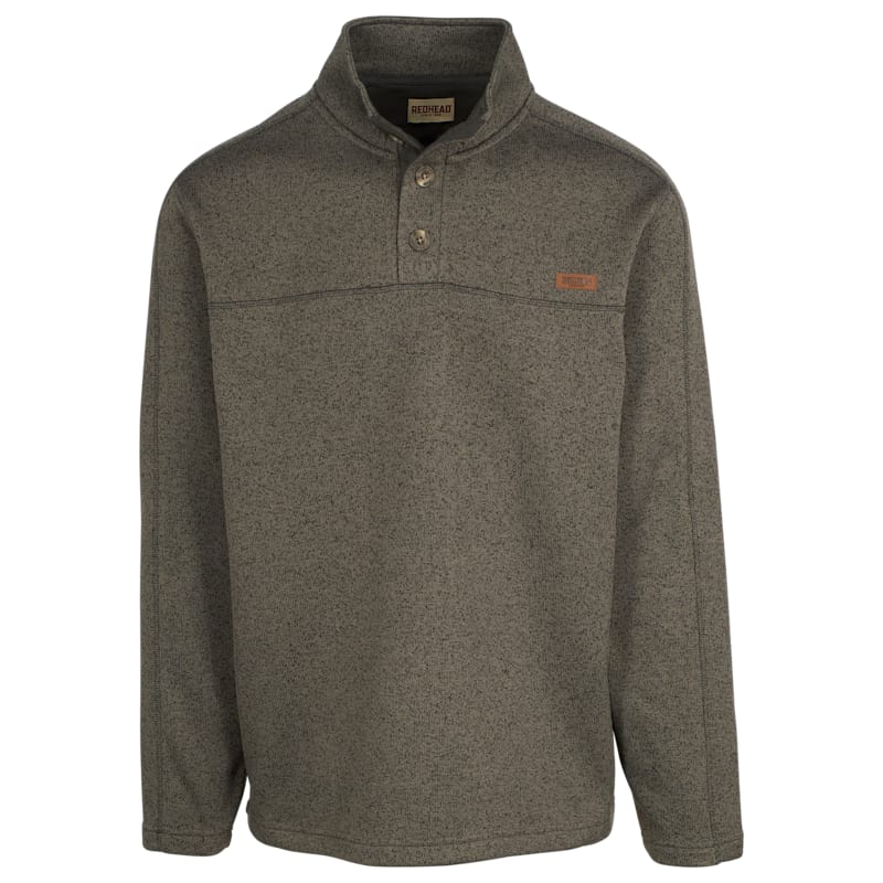RedHead Sweaterfleece Button-Placket Long-Sleeve Pullover