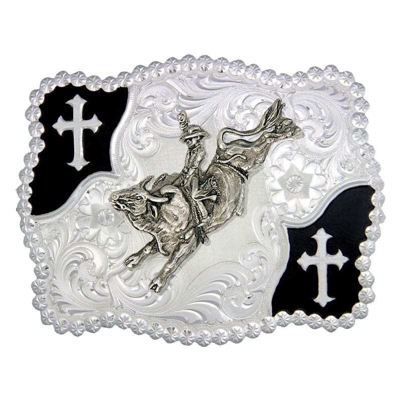 Montana Silversmiths Christian Bull Rider Belt Buckle