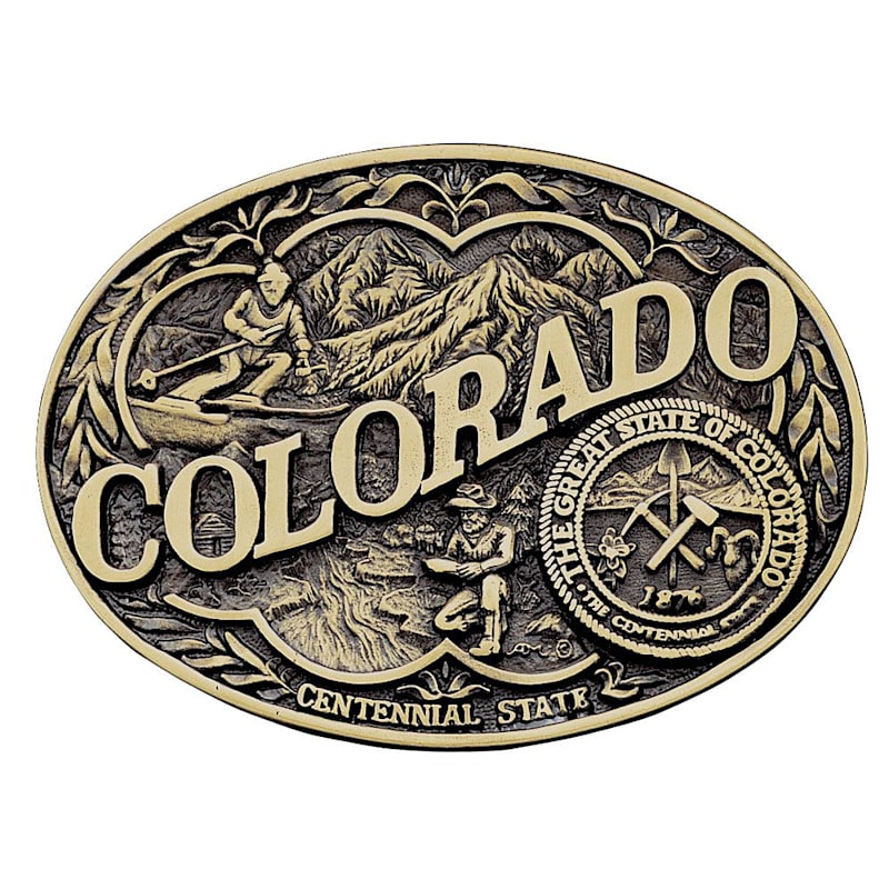 Montana Silversmiths Colorado State Heritage Attitude Buckle