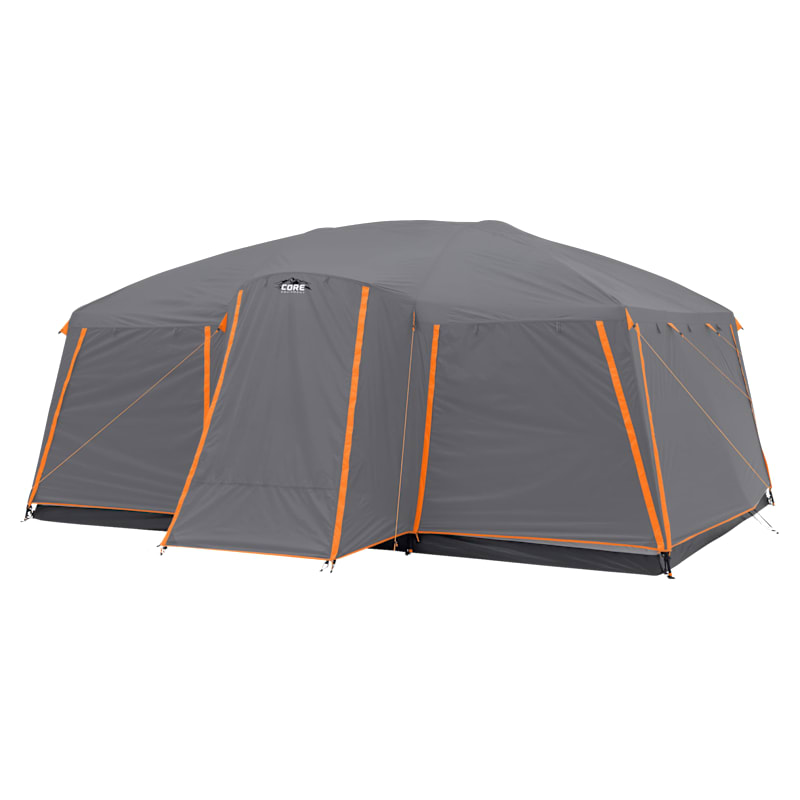 CORE Equipment 12-Person Straight-Wall Cabin Tent with Full Rainfly