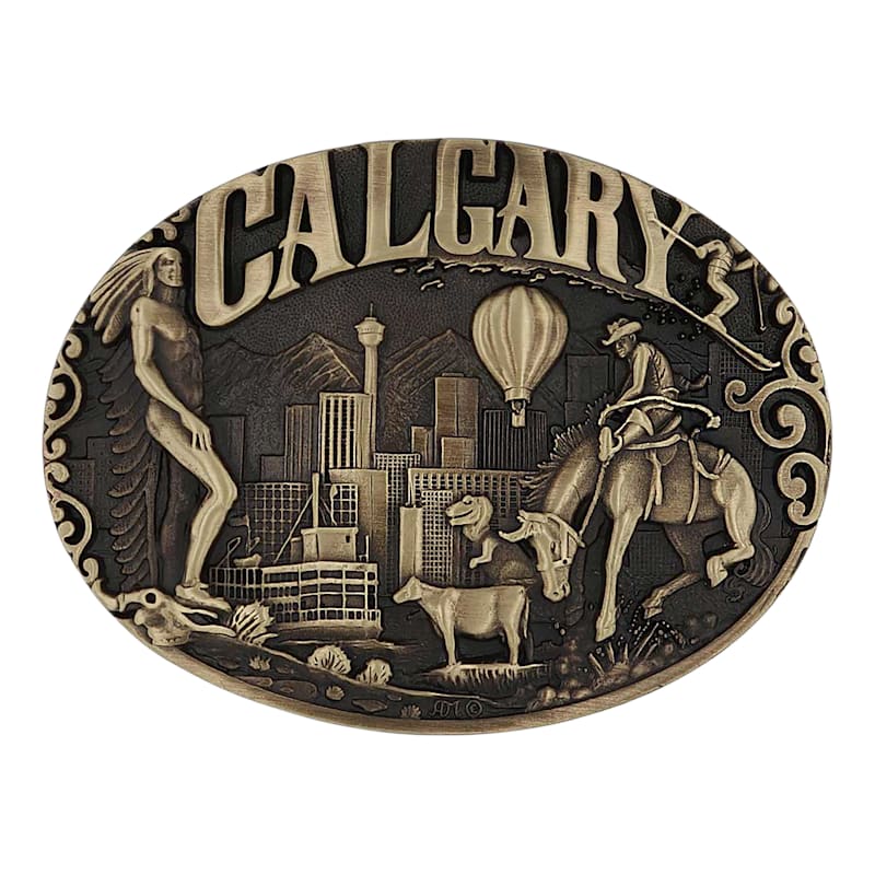 Montana Silversmiths Calgary Alberta Heritage Attitude Belt Buckle