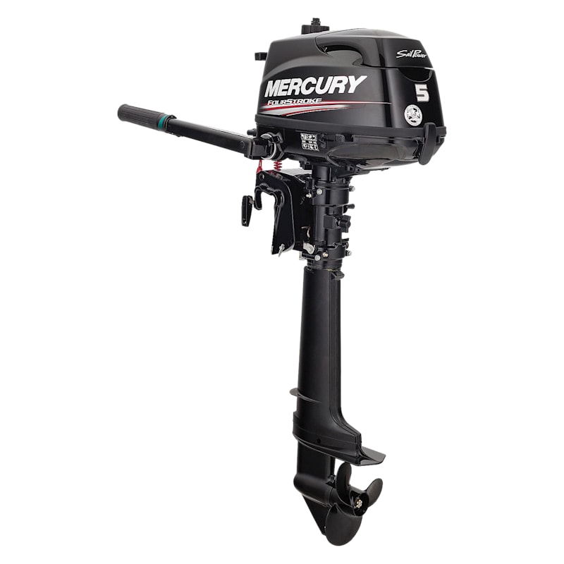 Mercury 5hp Tiller Sail Power FourStroke Outboard Motor, 20" Shaft