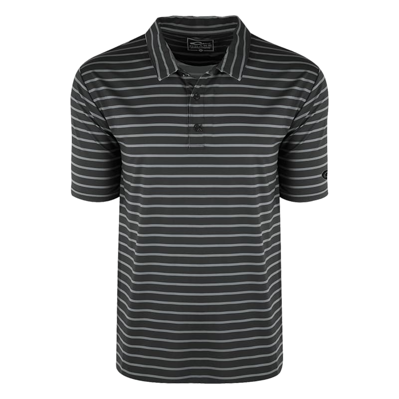 Drake Performance Stretch Striped Short-Sleeve Polo