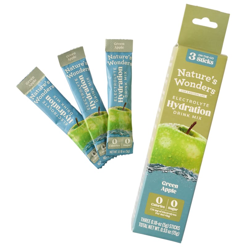 Nature's Wonders Hydration Green Apple Drink Mix