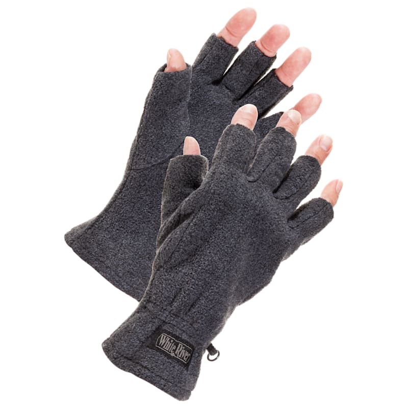 White River Fly Shop Fingerless Fleece Gloves